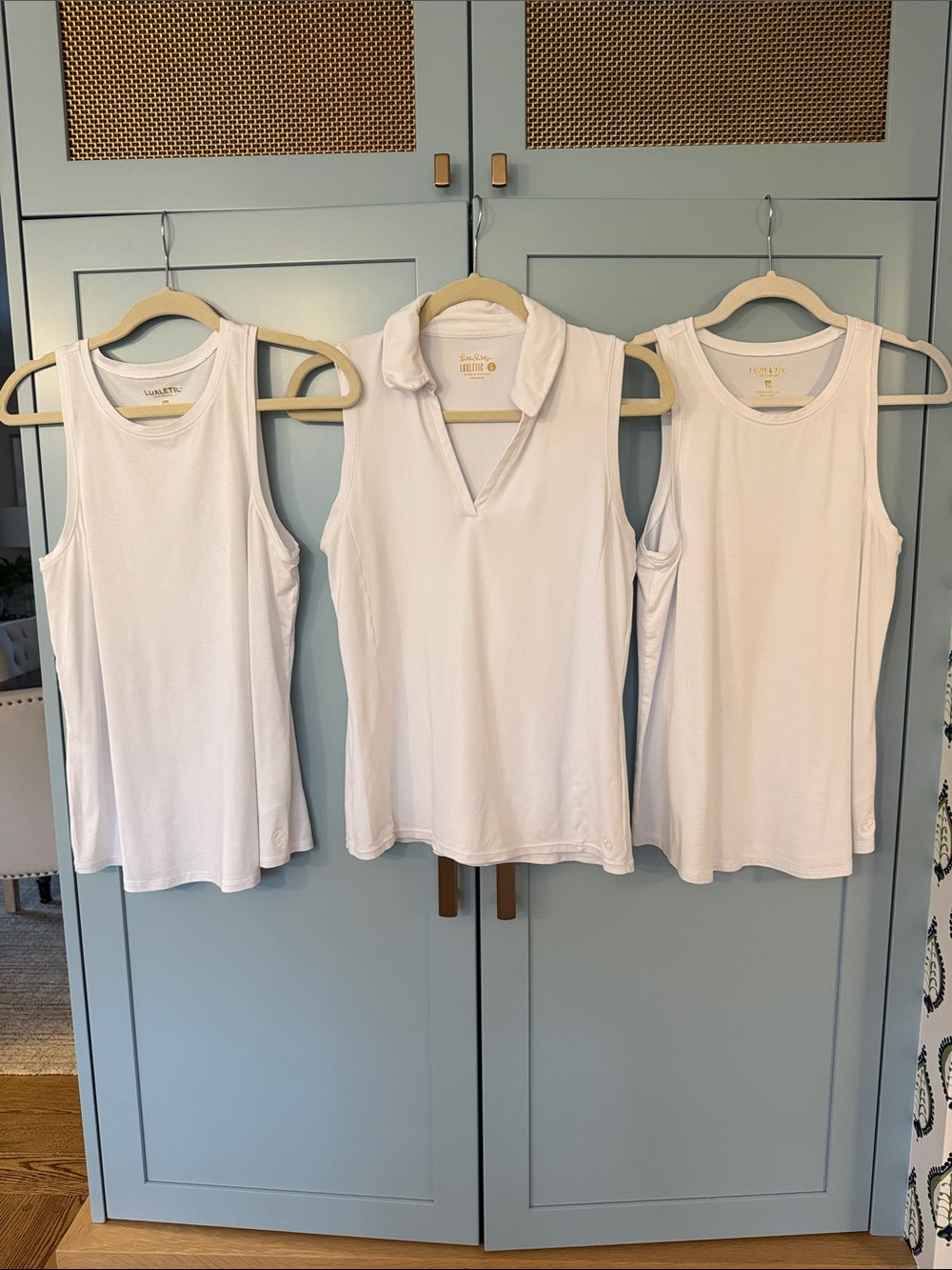 Lilly Pulitzer White Sleeveless Tank & Polo Trio